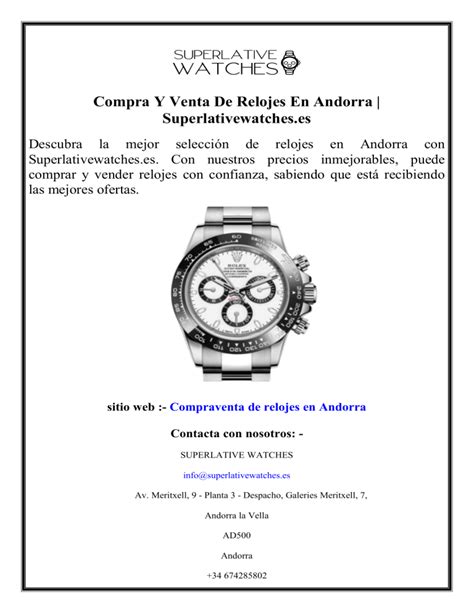 Compraventa de relojes en Andorra .